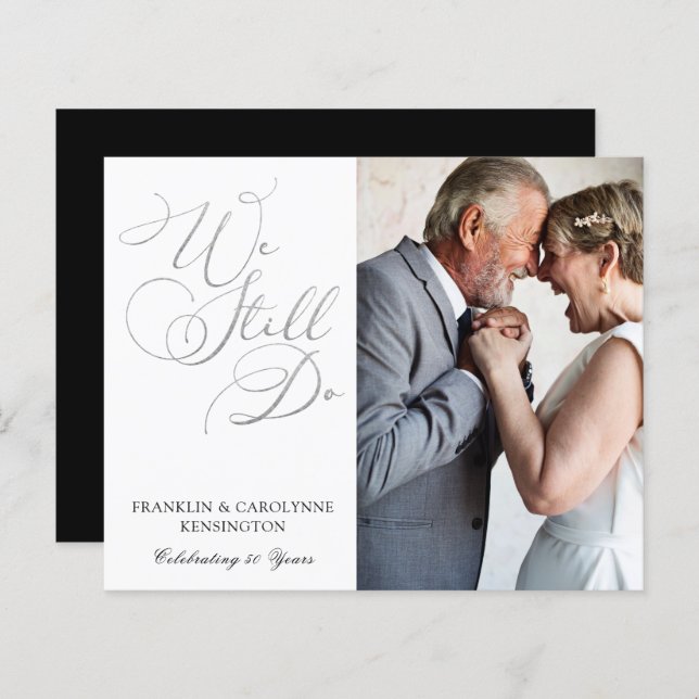 MARIAGE de l'année de Vow du budget Silver Foil Re (Devant / Derrière)