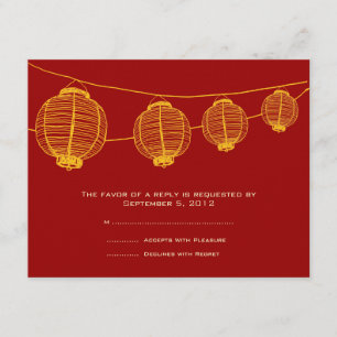 Mariage de Lanternes Jaunes et Rouges RSVP