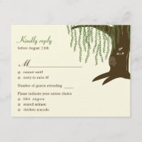 Mariage de l'arbre Willow RSVP / Carte de réponse