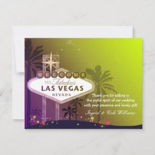 Mariage de Las Vegas élégant Merci