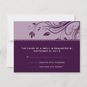Mariage de lavande et de fleurs violettes RSVP