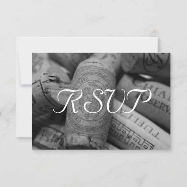 Mariage de liège à vin rustique RSVP (Devant)