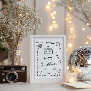 Mariage de livre d'or tiré à main noire