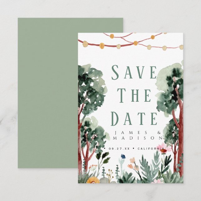 Mariage de lumière arrière - plan forestier (Devant / Derrière)