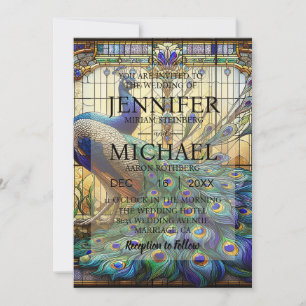 Mariage de luxe : Majestic Peacock Invitations