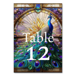 Mariage de Luxe : Numéros de Table Paon