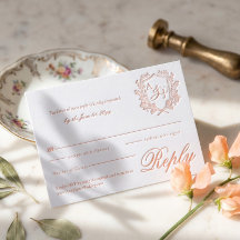 Mariage de luxe vintage à monogramme à couronne fl