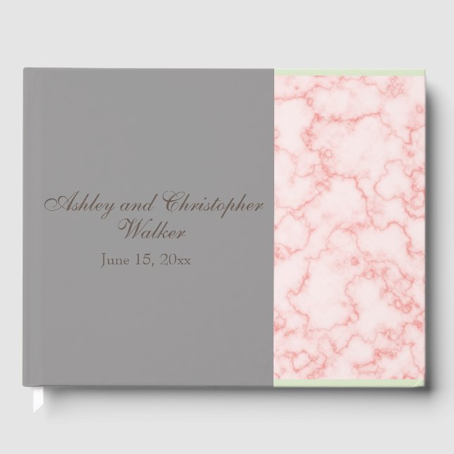 Mariage de marbre rose et gris livre d'or (Recto)