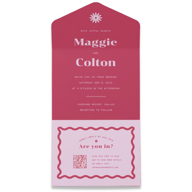 Mariage de marguerite tout en une invitation (Créateur téléchargé)