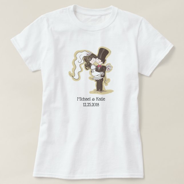 Mariage de mariée et de chambre TShirt (Design devant)