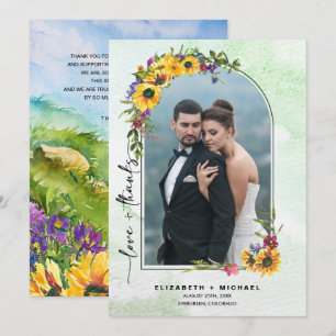 Mariage de Merci Carte photo sauvage