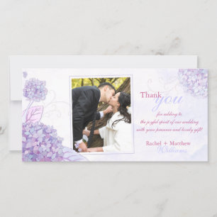 Mariage de Merci classique Hydrangeas Carte photo