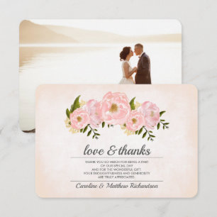 Mariage de Merci de Carte photo rose pâle