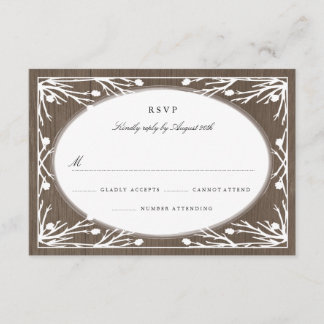 Mariage de Monogramme rustique de pays RSVP