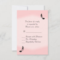 Mariage de musique rose RSVP