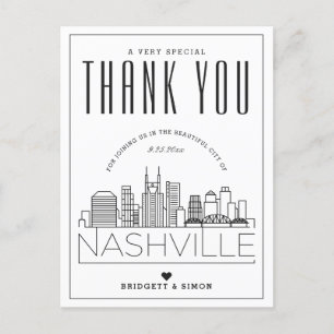 Mariage de Nashville   Merci de venir ! Carte post