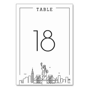 Mariage de New York Numéro de table