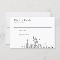 Mariage de New York | Stylisé Skyline RSVP