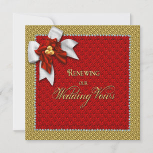 Mariage de Noël Renouveler les voeux Invitation