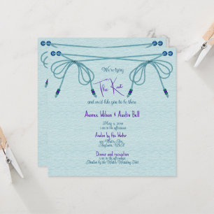 Mariage de noeuds d'amour turquoise