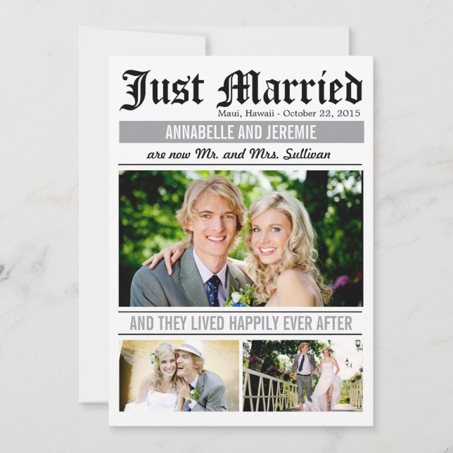 Mariage de nouvelles Mariage Faire-part - Blanc (Devant)