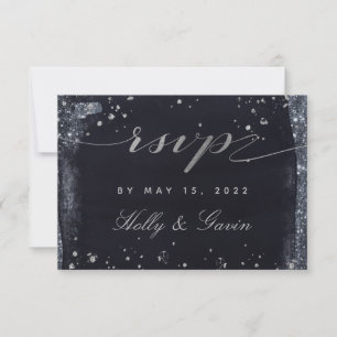 Mariage de nuit étoilé argenté RSVP