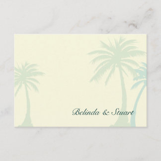 Mariage de palmier vert RSVP - pas de bordure