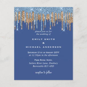Mariage de Parties scintillant de séchage en or bl