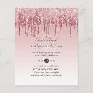 MARIAGE de Parties scintillant rose or Rose