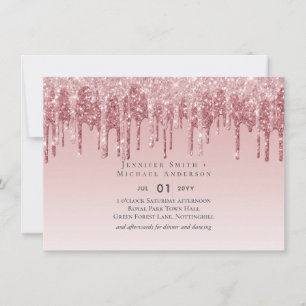 MARIAGE de Parties scintillant rose or Rose