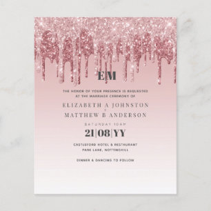 MARIAGE de Parties scintillant rose or Rose