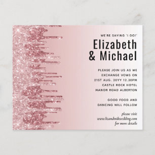 MARIAGE de Parties scintillant rose or Rose