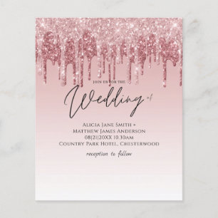 MARIAGE de Parties scintillant rose or Rose