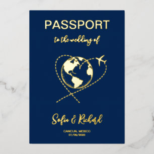 Mariage de passeport Destination Gold World Carte 