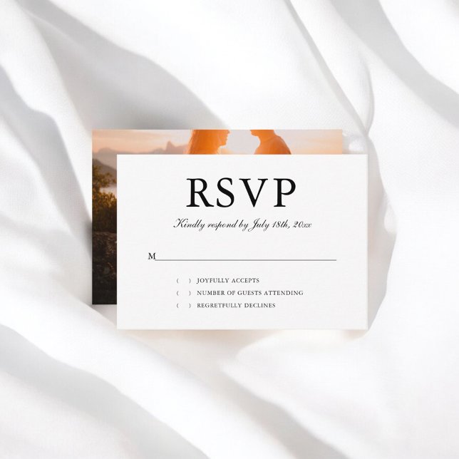 Mariage de photo de script minimal RSVP (Créateur téléchargé)
