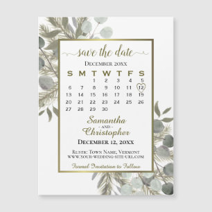 Mariage de pin d'or Enregistrer le calendrier de l