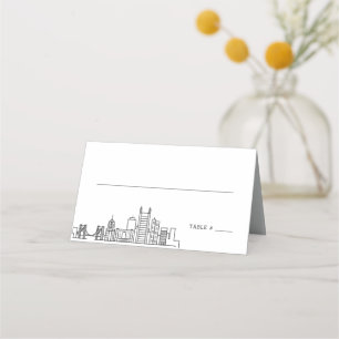Mariage de Pittsburgh Placer les cartes de nom d