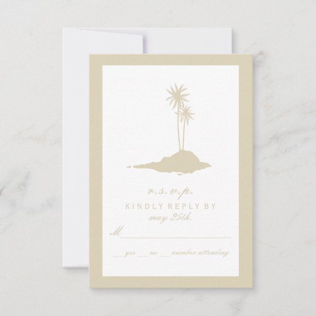 Mariage de plage à l'île moderne RSVP - Sable (Devant)