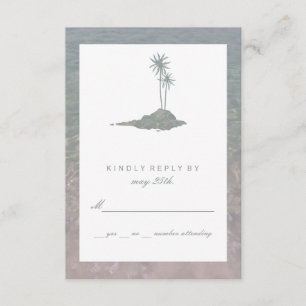 Mariage de plage d'eau de l'île moderne RSVP