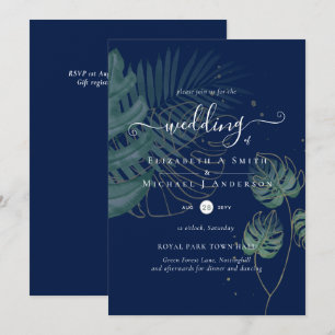 Mariage de plage Feuille de l'île tropicale Palm