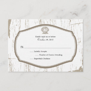 Mariage de plage rustique cranté de Shell RSVP