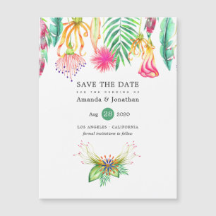 Mariage de plage tropical floral d'été Enregistrez