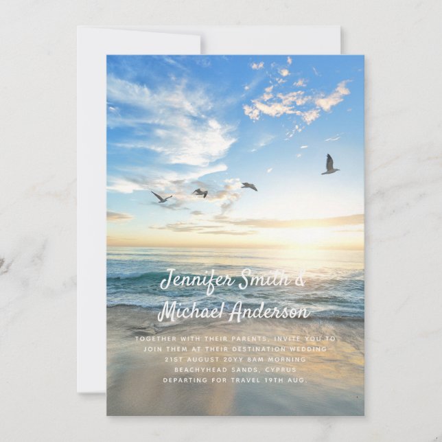 Mariage de plage tropicale à l'étranger Photo Océa (Devant)