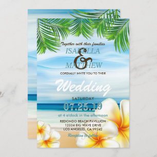 Mariage de plage tropicale   Invitations