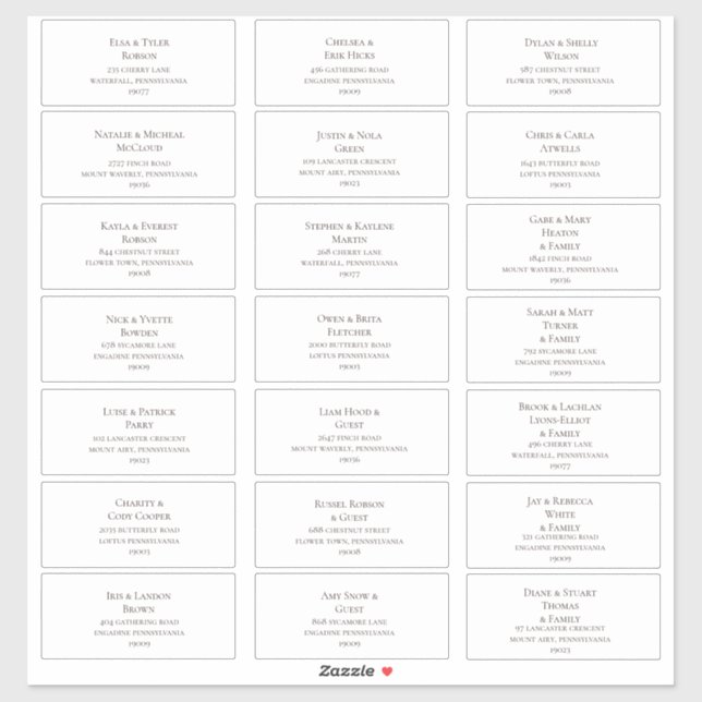 Mariage de police Brown profonde Étiquettes de adr (Feuille)