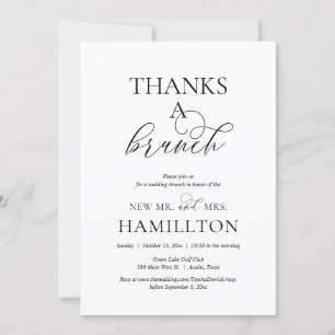Mariage de poste Brunch, Merci une invitation Brun