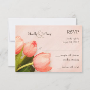 Mariage de printemps rose rousse Tulipes RSVP