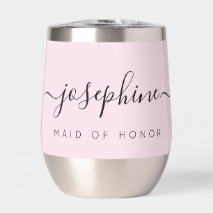 Mariage de proposition d'honneur personnalisé rose