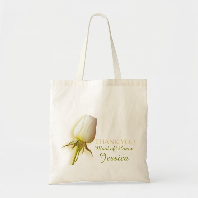 Mariage de rose blanche, bonne de sac d'honneur (Devant)