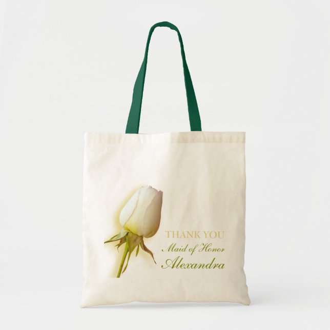 mariage de rose blanche bonne femme de sac d'honne (Devant)